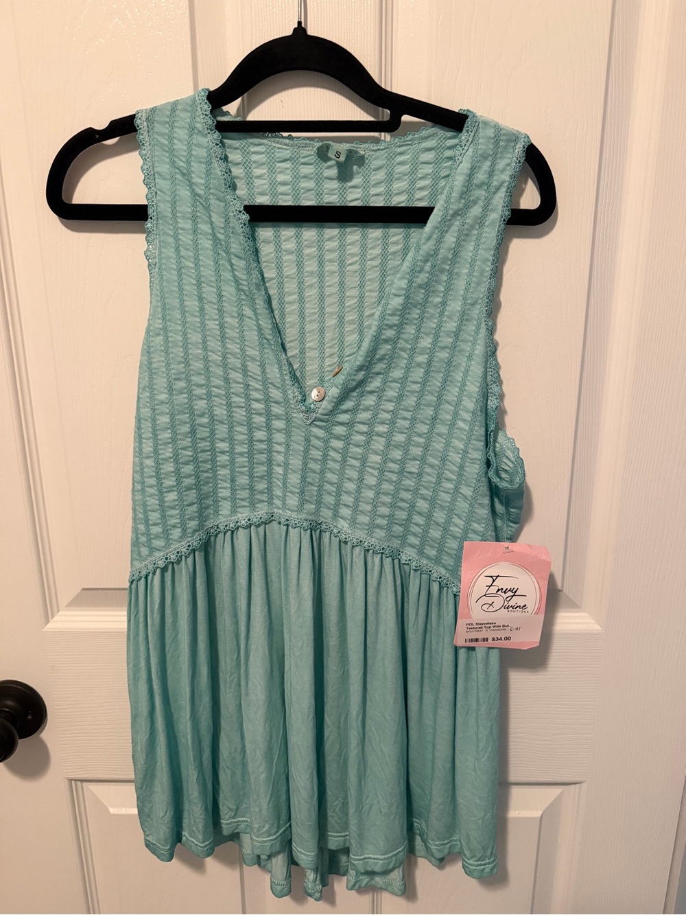 POL Mint Green Sleeveless Tunic Top
